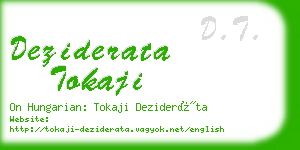 deziderata tokaji business card